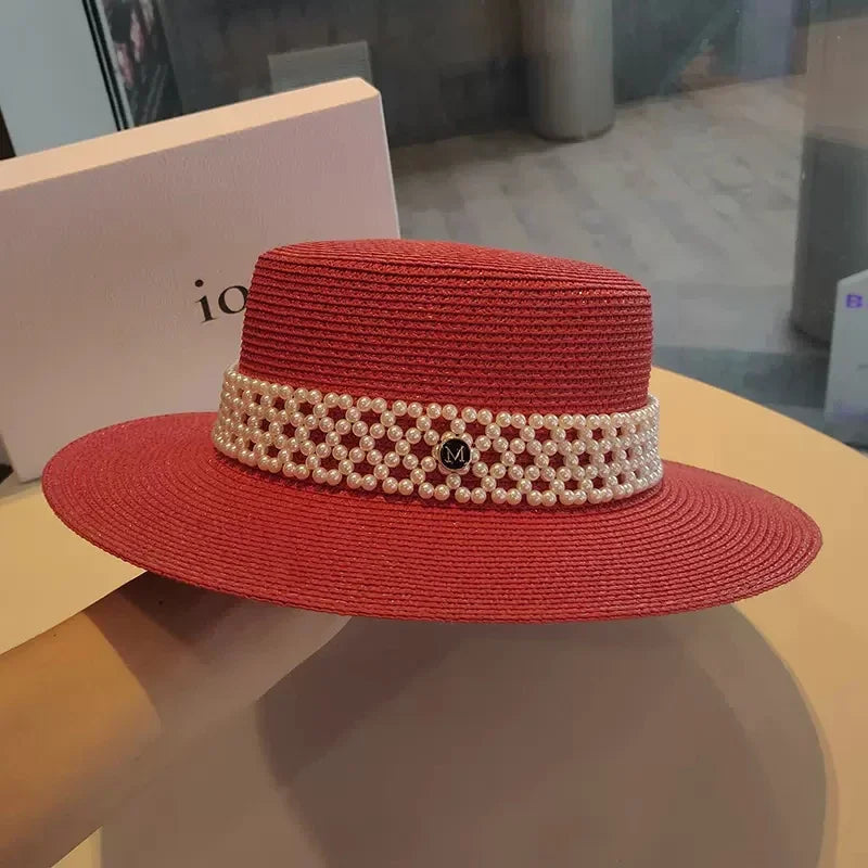 New Elegant Women's Summer Straw Hat Fashion Derby Beach Sun Hats Holiday Panama Hats Chapeu Feminino