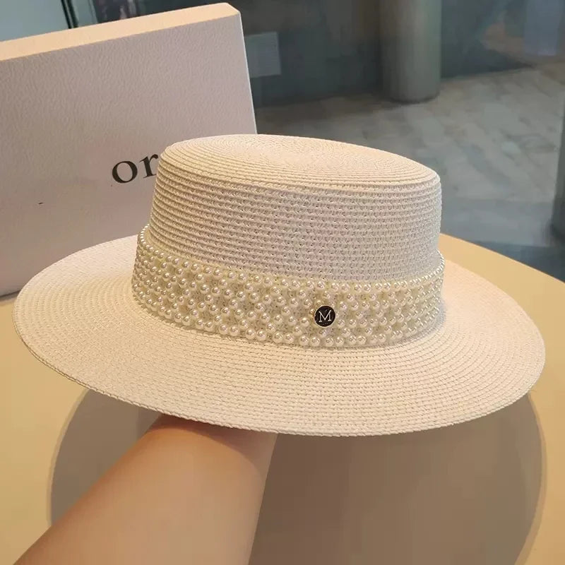 New Elegant Women's Summer Straw Hat Fashion Derby Beach Sun Hats Holiday Panama Hats Chapeu Feminino