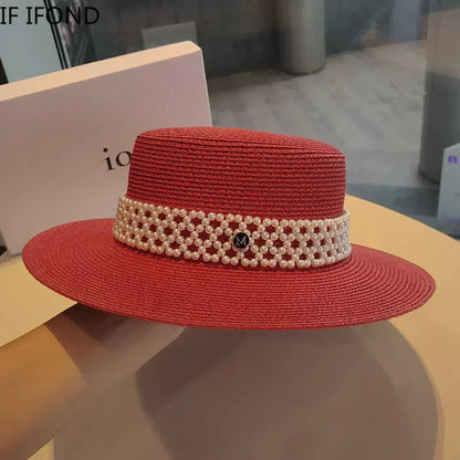 New Elegant Women's Summer Straw Hat Fashion Derby Beach Sun Hats Holiday Panama Hats Chapeu Feminino