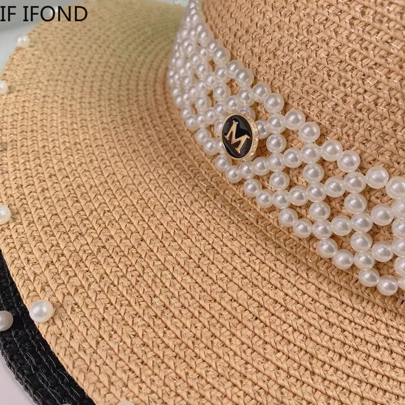 New Elegant Women's Summer Straw Hat Fashion Derby Beach Sun Hats Holiday Panama Hats Chapeu Feminino