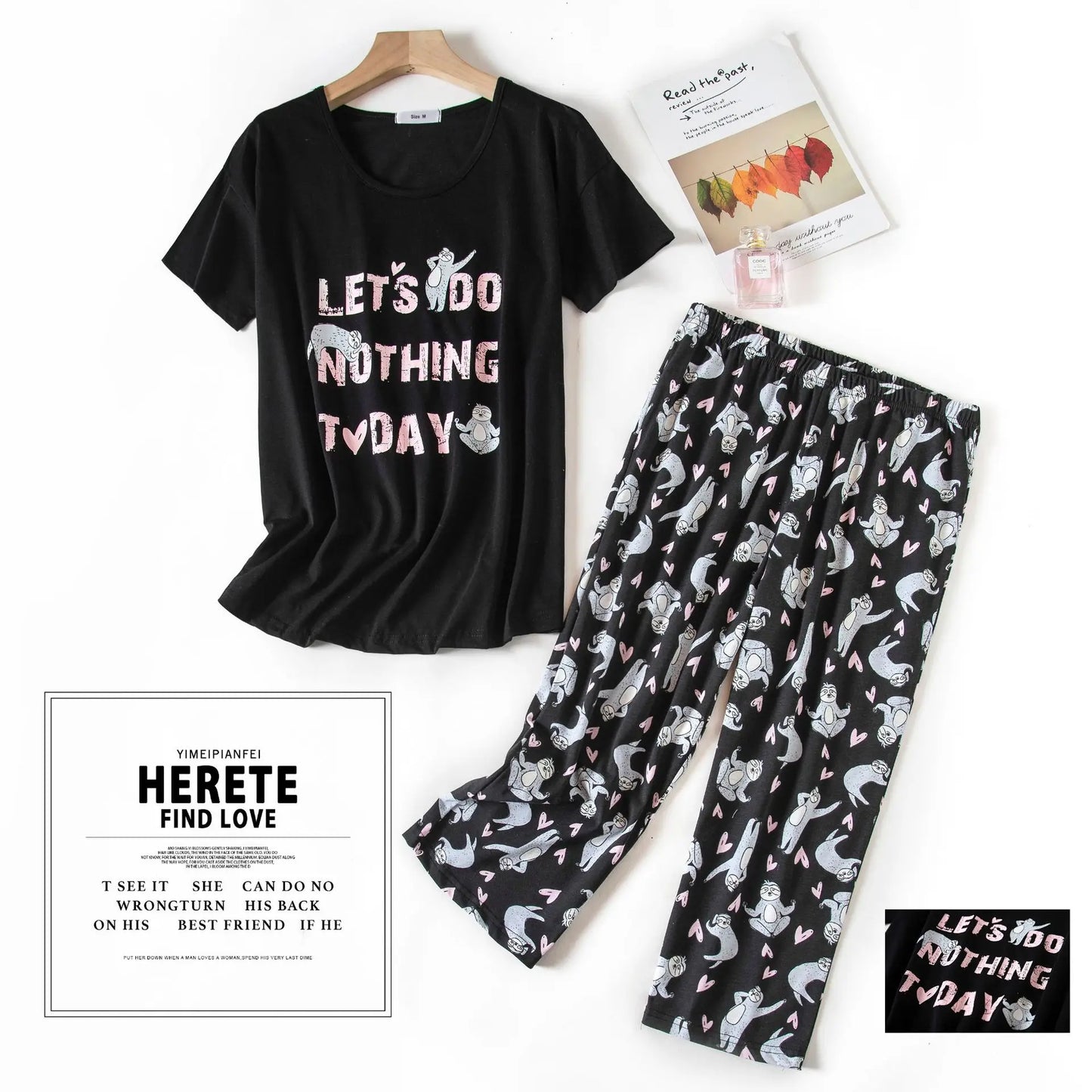 Summer Women Casual Loose Pajama Sets Ladies Soft Cotton Sleepwear Suit Women's Pijama Mujer Grande Oversize Home Clothes
