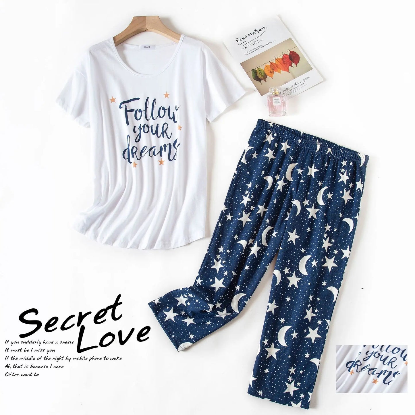 Summer Women Casual Loose Pajama Sets Ladies Soft Cotton Sleepwear Suit Women's Pijama Mujer Grande Oversize Home Clothes