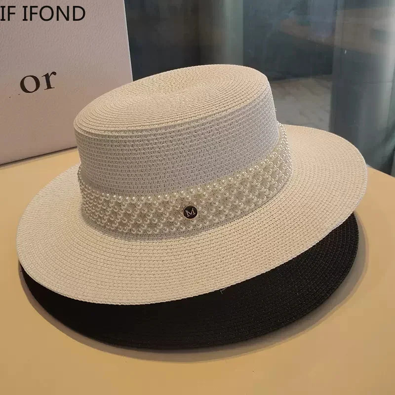 New Elegant Women's Summer Straw Hat Fashion Derby Beach Sun Hats Holiday Panama Hats Chapeu Feminino