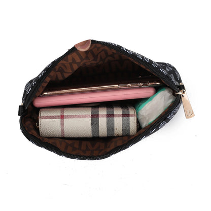 Arya Women'S Tote Bag, Wristlet Pouch Purse, Vegan Leather Handbag 4Pcs Set by Mia K - Fuchsia