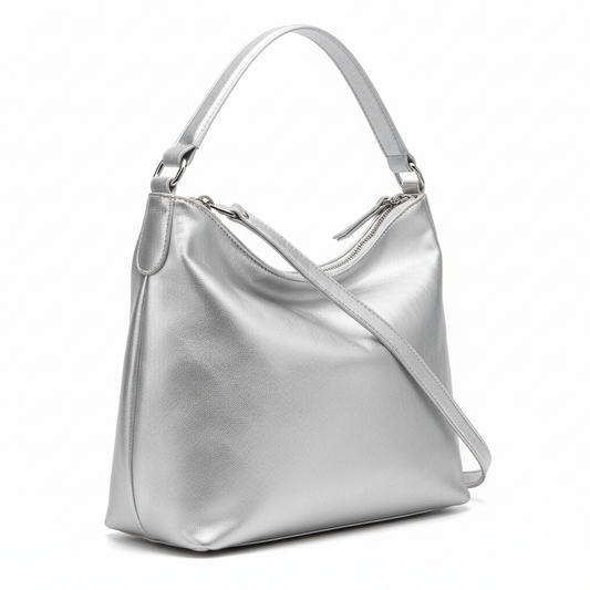 Hobo Bag for Women Crossbody Purse and Handbags Ladies Chic Shoulder Bags, Pearl Silver